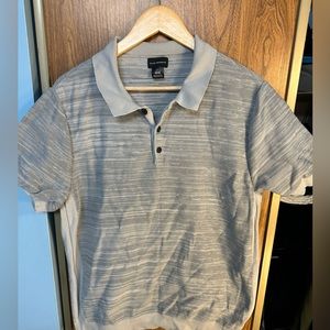 Club Monaco Sweater Polo Grey Patterned